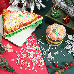 クリスマスをテーマにした1セットのDIYエポキシ樹脂材料充填  ポリマー粘土やプラスチックビーズを含む  混合図形  ミックスカラー  4.5~10x1.5~10x0.8~10mm  100 G /セッティング&nbsp;DIY-SC0027-30D