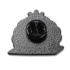面白い脳のエナメルピン  バックパック用合金ラペルピンバック  ブラック  ピンク  27x30mm&nbsp;JEWB-I060-04EB-02