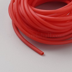 3m中空パイプPVC管状合成ゴムコード  ファイヤーブリック  2mm  穴：1.4mm  約3.28ヤード（3m）/ pc&nbsp;RCOR-WH0003-05I