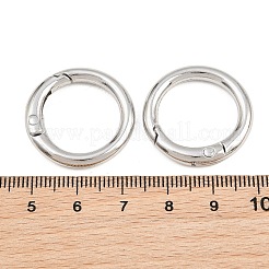 亜鉛合金スプリングゲートリング  リング  プラチナ  25x3.5mm&nbsp;AL-CBAC079-07P