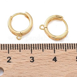 シェグレース 真鍮製フープピアス金具  カドミウムフリー＆ニッケルフリー＆鉛フリー  カン付き  18KGP本金メッキ  13x11x3mm  穴：1~1.2mm&nbsp;XGR0151G-89G
