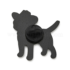 犬用エナメルピン  バックパック用合金ラペルピンバック  砂茶色  31x28mm&nbsp;JEWB-I048-04EB-03