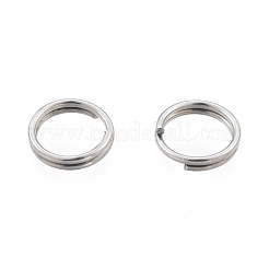 変色しない304ステンレススチール製スプリットリング  ダブルループ丸カン  ステンレス鋼色  5x1mm  内径：3.5mm  単線：0.5mm&nbsp;STAS-N092-171E-01P