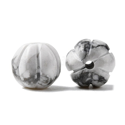 天然石ハウライトビーズ  カボチャ  8.5x7.5mm  穴：1.2~1.5mm&nbsp;G-B157-02