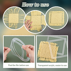 4個 2スタイル 半透明アクリル編み物＆マクラメタッセルツール  混合図形  150~160x150~160x3mm  内径：120~130x120~130mm  2個/スタイル&nbsp;TOOL-GA0001-93