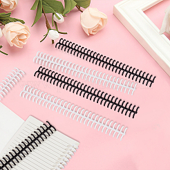 プラスチック製ルーズリーフ製本ヒンジリング  バインダーコーム  ミックスカラー  280x36x11.5mm  6個/カラー  2色  12個。&nbsp;AJEW-GF0015-32B
