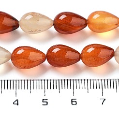 天然石赤瑪瑙ビーズ連売り  ティアドロップ  12x8mm  穴：1.2mm  約33~34個/連  15.16~16.54''（38.5~42センチメートル）&nbsp;G-B106-A22-02