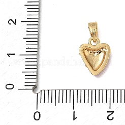 真鍮製エナメルペンダント  ハートチャーム  ラインストーン付き  ゴールドカラー  レッド  11x9x3mm  穴：4mm&nbsp;CU-CBA5A06-01