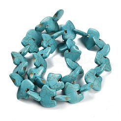 合成ターコイズビーズ連売り  動物  13x18x7mm  穴：1.2mm  約30個/連  14.76インチ（37.5cm）&nbsp;G-C101-B01-01