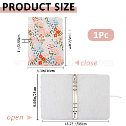 布製バインダーカバー  バインダーアルバム用  花模様の長方形  ライトサーモン  230x160x25.5mm&nbsp;AJEW-WH0596-310A