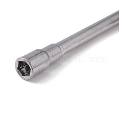 クロムメッキステンレス鋼六角ソケットレンチ  L字型  ステンレス鋼色  9.7x2.5x1.05cm  内径：0.7x0.8のCM&nbsp;TOOL-WH0146-08P