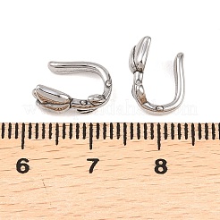 ローズフラワー 316 ステンレススチール クリップオン ノーズリング  アンティークシルバー  12x4.5x8.5mm&nbsp;AJEW-C044-12AS