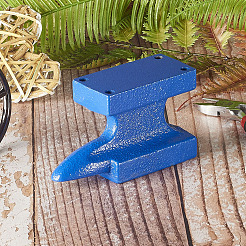 Diy鉄アンビルツール  ジュエリーベンチブロック  ホーン  ブルー  9.2x3.5x5.5cm&nbsp;TOOL-WH0102-01