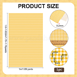 タータンチェックの綿生地  服装アクセサリー  きいろ  1600~1632x0.2mm  1m / pc&nbsp;DIY-WH0671-412A