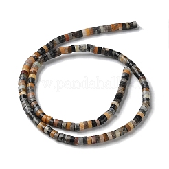天然フラワーアマゾナイトビーズ連売り  ディスク  ヒシビーズ  4x2mm  穴：1mm  約173個/連  15.39~15.43''（39.1~39.2センチメートル）&nbsp;X-G-E612-A02-B