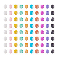 300個10色天然淡水シェルビーズ  染めと未染色の混合  コラム  ミックスカラー  3.5x3.5mm  穴：0.8mm  30個/カラー&nbsp;SHEL-TA0001-06