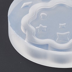 食品グレードの透明シリコーン  エポキシ樹脂工芸品  マシュマロ柄  70x13mm&nbsp;LS-DIY-I086-06