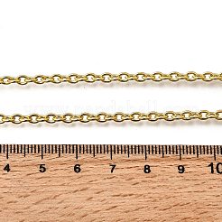 3mm 202ステンレススチールアズキチェーンネックレス  長持ちメッキ  ラックめっき  ゴールドカラー  19.76インチ（50.2cm）&nbsp;NJEW-C097-03G