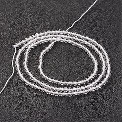 天然水晶ビーズ連  ラウンド  2mm  穴：0.5mm  約164個/連  38.5cm&nbsp;G-G680-23
