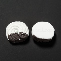 樹脂デコデンカボション  模造食品  ドーナツ  ホワイト  29.5x11.5mm&nbsp;CRES-P016-C04