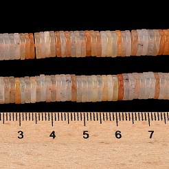天然ハニージェイドのビーズ連売り  ディスク  ヒシビーズ  8x1~1.5mm  穴：1.2mm  約304個/連  15.16''（38.5センチメートル）&nbsp;G-G329-B02-8x1mm