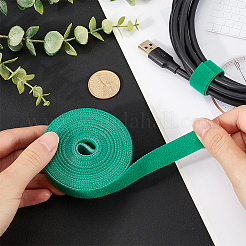 5mナイロンマジックテープ  植物サポートテープ  植物園芸用の植物用ツイストタイ  シーグリーン  15mm&nbsp;AJEW-WH20007-33