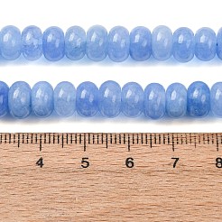天然石ホワイトジェイドビーズ連売り  染め  滑らかなロンデル  コーンフラワーブルー  8x5mm  穴：1mm  約73~76個/連  14.57~15.16''（37~38.5センチメートル）&nbsp;X-G-E507-01-09