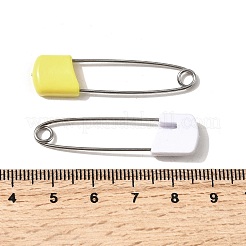 ステンレス鋼の安全ピン  ABSプラスチックヘッド付き  ミックスカラー  42x10.5x5mm&nbsp;TOOL-C012-25A-P