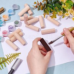 ブナ材クラフトスティック20本  丸い木の棒  モデル構築のためのDIY木製工芸品の家の庭の装飾  バリーウッド  5.1x1.5cm  20pc&nbsp;DIY-NB0006-51