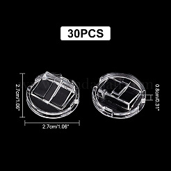 円形透明アクリル シングル リング ディスプレイ スタンド  指輪を見せるホルダー  透明  2.7x0.8cm&nbsp;RDIS-WH0016-01B