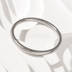 304ステンレススチールプレーンバンドリング  ステンレス鋼色  2mm  usサイズ8 1/2(18.5mm)&nbsp;STAS-I160-E04-P