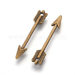 合金のチベット風チャーム  矢印  鉛フリーとニッケルフリー  アンティークブロンズ  29x5x2mm  穴：2mm&nbsp;X-TIBEP-A21211-AB-FF