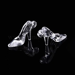 透明なアクリルパーツ  かかとの高い靴  透明  20x35x11.5mm  穴：2.5mm  約24個/セット&nbsp;X1-TACR-T005-01D-01