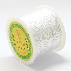ナイロン編みコード  ホワイト  3.0mm  約27.34ヤード（25m）/ロール&nbsp;NWIR-R026-3.0mm-800