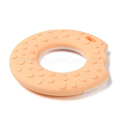 ドーナツ食品グレードの環境に優しいシリコーン焦点ビーズ  ラベンダー  77x11mm  穴：5.5x10mm  内径：35mm&nbsp;LS-SIL-Q023-01D