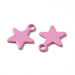 スプレー塗装された201ステンレススチールチャーム  星のチャーム  ミックスカラー  10x8.5x0.5mm  穴：1.2mm&nbsp;STAS-I672-28