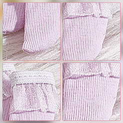 18足9色布ドールレースショートソックス  女の子の人形のアクセサリー  ミックスカラー  31x14x4.5mm  2ペア/カラー&nbsp;AJEW-GO0001-92