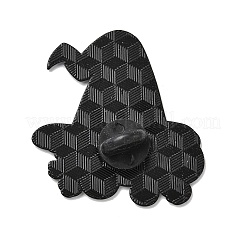 ハロウィーンのエナメルピン  バックパック用合金ラペルピンバック  魔女の帽子  36x34mm&nbsp;LS-JEWB-C049-01A-EB
