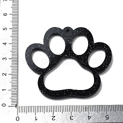 アクリルパーツ  足跡  アクア  45.5x50.5x2.5mm  穴：2mm&nbsp;OACR-I016-08A-01