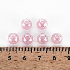 模造ゼリーアクリルビーズ  ABカラーメッキ  ラウンド  ピンク  8mm  穴：1.8mm  約1745個/500g&nbsp;MACR-S373-66-E02