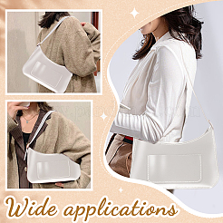 DIY PU イミテーションレザー レディース クロスボディ ハンドバッグ 作成キット  ホワイト  180x280x2mm&nbsp;DIY-WH0888-122A