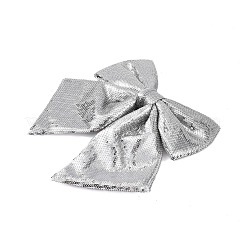 クリスマス プラスチック スパンコール 大きな蝶結びペンダント デコレーション  クリスマスツリーの吊り下げ飾り用  ゲインボロ  240x230x35mm&nbsp;AJEW-S088-04D