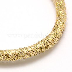 女の子のヘアアクセサリー  ナイロン糸弾性繊維ヘアゴム  ポニーテールホルダー  ゴールド  44mm&nbsp;LS-X-OHAR-J016-04