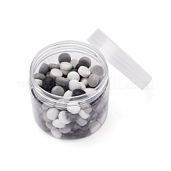 ガラスカボション  モザイクタイル  家の装飾やdiyの工芸品  フラットラウンド  グレー  12x5mm  156個/箱&nbsp;GLAA-TA0001-14A