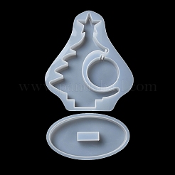 エポキシレジン型  クリスマスツリーの額縁シリコーン型  ホワイト  ツリー：212x173x16mm  ベース：159x85x16mm&nbsp;DIY-Q029-01A