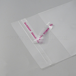 プラスチックフィルムセロハン袋  粘着シールバッグ  長方形  透明  24.2x7.05x0.02cm&nbsp;OPC-WH0001-02