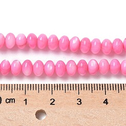 天然淡水シェルビーズ連売り  ロネデル  染め  濃いピンク  6x3.5~4mm  穴：1mm  約97~99個/連  15.08~ 15.47インチ（38.3~39.3cm）&nbsp;SSHEL-C013-07F