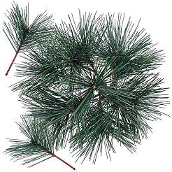 プラスチック製の人工松の枝30個  クリスマスや家庭菜園の装飾に使える緑の植物、松葉  濃い緑  100x77.5x69mm&nbsp;AJEW-CP0009-91