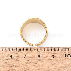 女性用304ステンレススチールオープンカフリング  イオンプレーティング（ip）  18KGP本金メッキ  11.5mm  内径：16.8mm&nbsp;RJEW-K309-08G