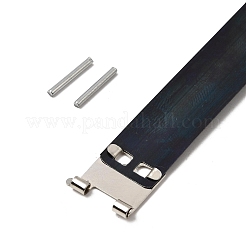 鉄製ハンドバッグ内部フレックスフレーム20個  ネジ付き  プラチナ  120.5x17.5x3.5mm  20cps&nbsp;PURS-CL0001-39B